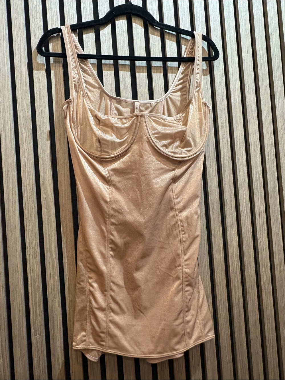 SKIMS Sculpting Slip Dress in Champagne